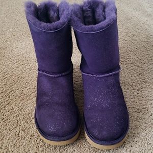 UGG purple sparkle short boots size 9